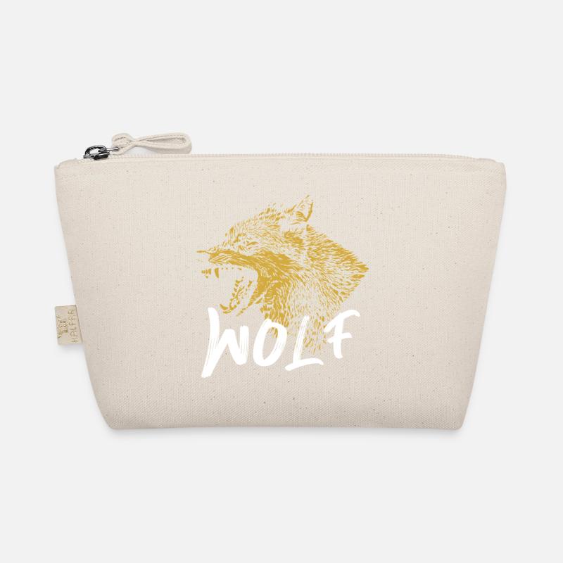 Golden Wolf Illustration Design Organic Pouch