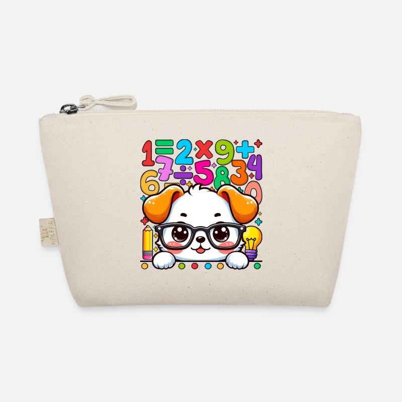 Number Day Maths Cute Math Pup Printed T-Shirt Organic Pouch