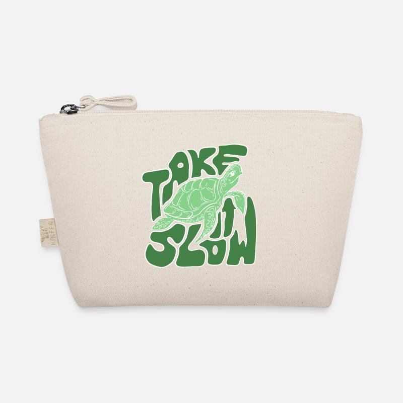 Take It Slow Turtle – Relaxed Ocean Vibes Design Bio-Täschchen