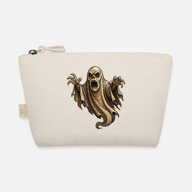 Halloween Geist Gespenst gruselig Grusel Monster - Bio-Täschchen - Natur