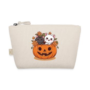 Motif d'Halloween avec des chats dans une tête de citrouille - Trousse biologique - nature - Devant
