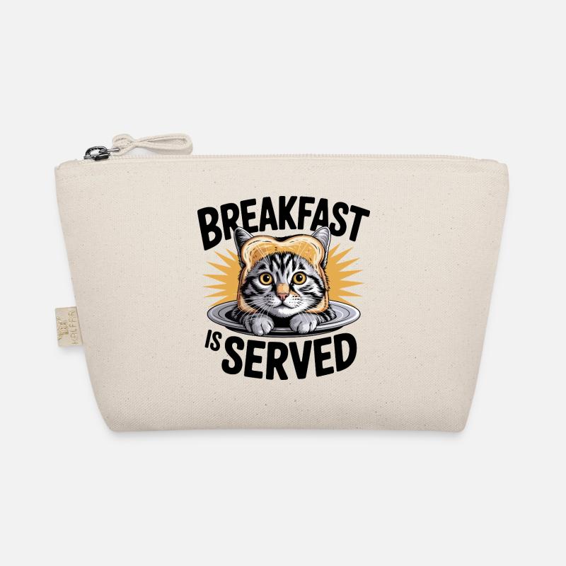 Breakfast Cat Humor Organic Pouch