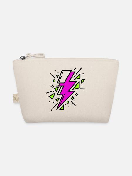Rayon violet et vert contemporain - Trousse biologique - nature - Devant
