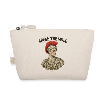 Ancient Bust with Bold Protest Motif - Organic Pouch - nature - Front