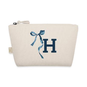 Monogramme h idée cadeau  - Trousse biologique - nature - Devant
