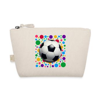 Fußball Fußball – Bunt fleckiger Tupfen - Bio-Täschchen - Natur - Vorne