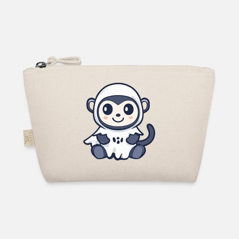 Monkey Halloween Ghost Organic Pouch