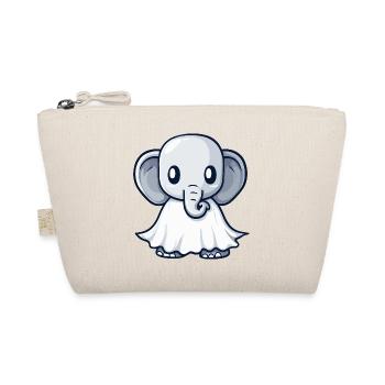 Elephant Halloween Ghost - Organic Pouch - nature - Front