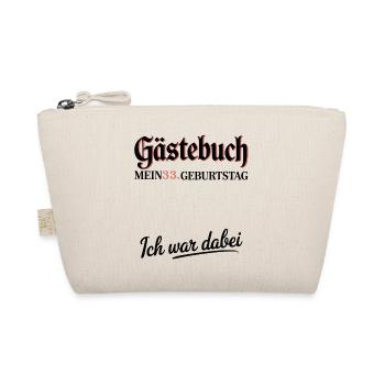 Guestbook 33rd Birthday – I Was There Shirt - Organic Pouch - nature - Front