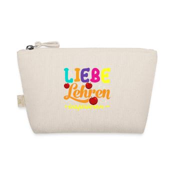 Liebe Lehren Inspirieren – Lehrer Geschenk Design - Bio-Täschchen - Natur - Vorne
