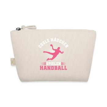 Coole Mädchen Spielen Handball Handballerin  - Bio-Täschchen - Natur - Vorne