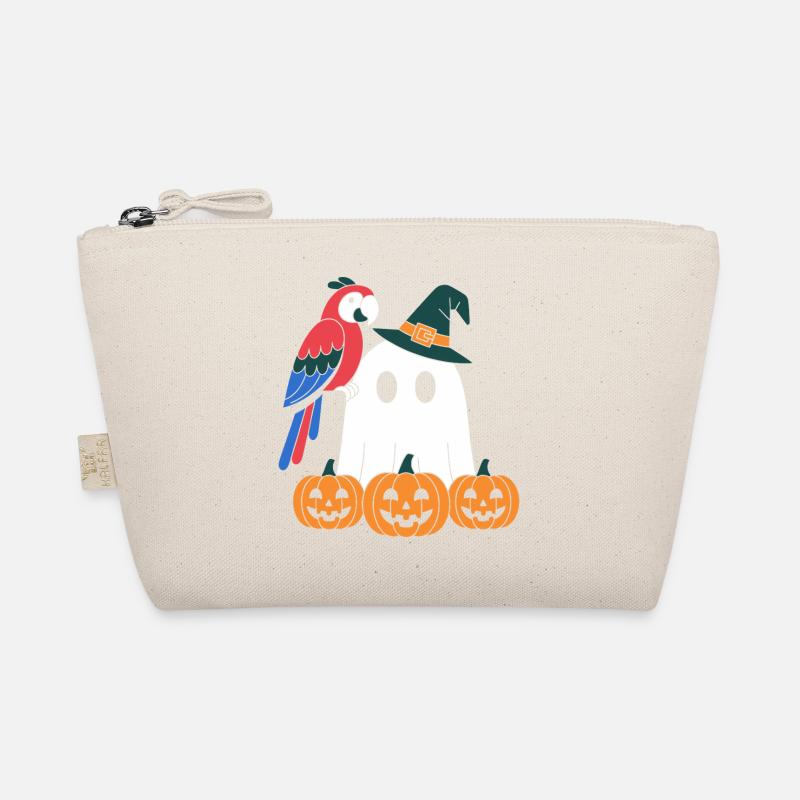 Pumpkin Ghost and Parrot Halloween Organic Pouch
