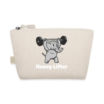 Heavy Lifter Elefant Krafttraining - Bio-Täschchen - Natur - Vorne