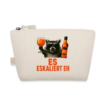 Es Eskaliert Eh Waschbär Spritz Party Geschenkidee - Bio-Täschchen - Natur - Vorne