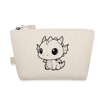 Cute Baby Dragon | Kawaii & Cuddly Vector - Organic Pouch - nature - Front