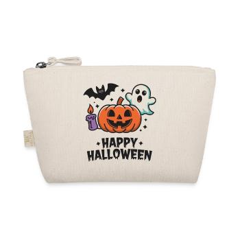 Pumpkin Ghost Bat Halloween - Organic Pouch - nature - Front
