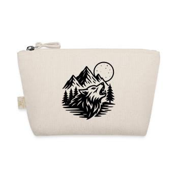Full Moon Wolf - Organic Pouch - nature - Front