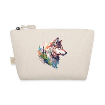 Wolf Wolfskopf Wald Natur Berge Wildnis Bunt - Bio-Täschchen - Natur - Vorne