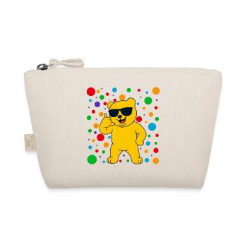 Ours ensoleillé avec lunettes de soleil et confettis - Trousse biologique - nature - Devant