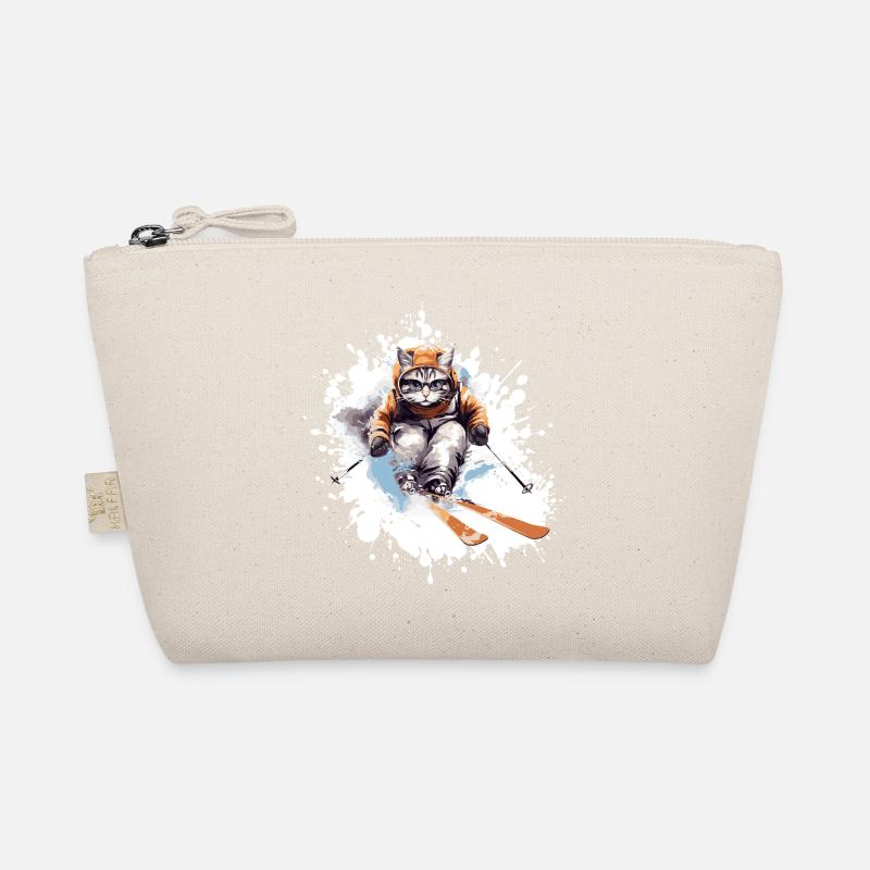 Cat Ski Skiing Organic Pouch
