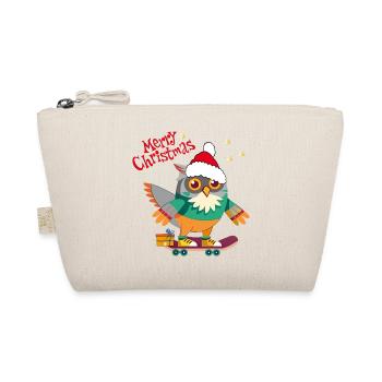 Hibou de Noël sur planche à roulettes - Trousse biologique - nature - Devant