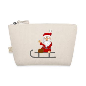 Santa Claus on the sleigh - Organic Pouch - nature - Front