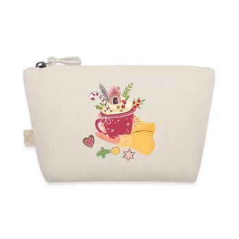 Weihnachtstasse mit Lebkuchenhaus Advent  - Bio-Täschchen - Natur - Vorne