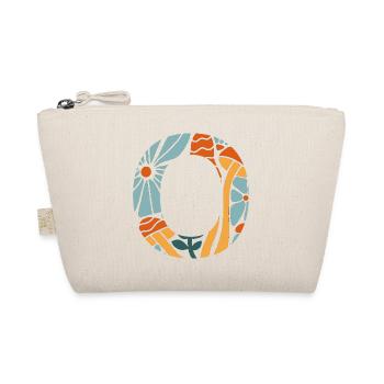 Letter o groovy Blumen Geschenkidee - Bio-Täschchen - Natur - Vorne