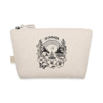 SUMMER - Camping motif with campfire and canoe - Organic Pouch - nature - Front