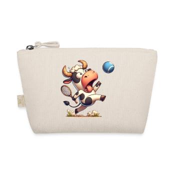 Drôle de vache de tennis avec raquette et balle - Trousse biologique - nature - Devant
