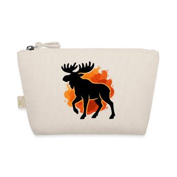 Flaming moose silhouette - Organic Pouch - nature - Front