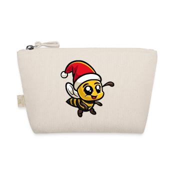 Biene Weihnachten - Bio-Täschchen - Natur - Vorne