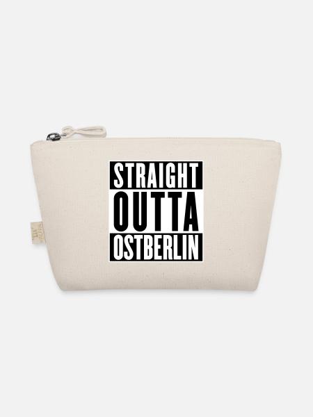 Straight outta Ostberlin (Farbe änderbar) - Bio-Täschchen - Natur - Vorne