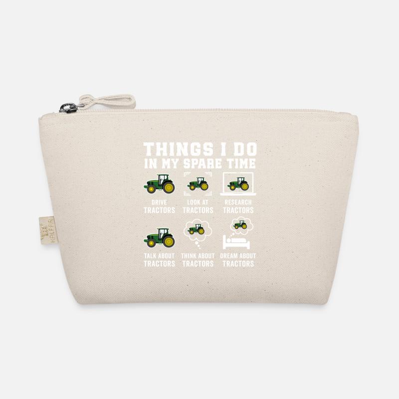 Funny Tractors Lover Things I Do In My Spare Time Organic Pouch