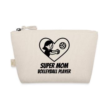 Super Mama Volleyballerin – Herz Volleyball - Bio-Täschchen - Natur - Vorne