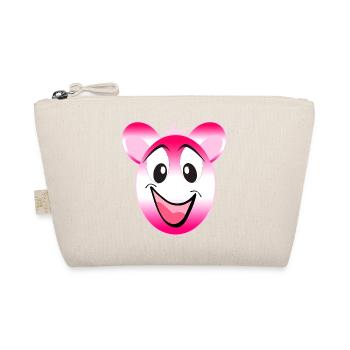 Pink Panda Smile - Organic Pouch - nature - Front