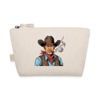 Cowboy mit Zigarre - Bio-Täschchen - Natur - Vorne