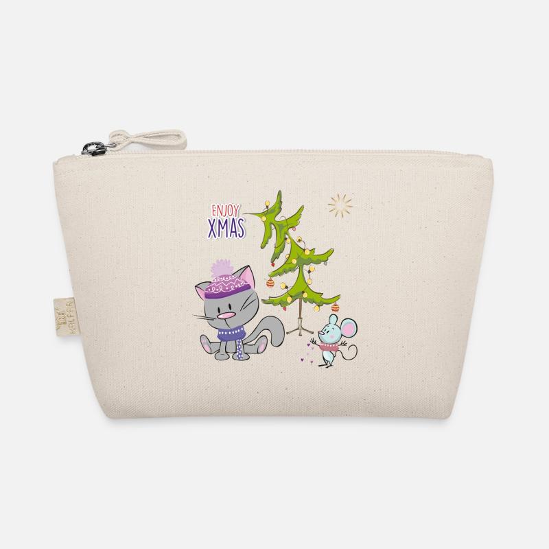 Christmas Cats and Mouse Organic Pouch