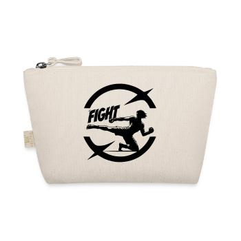 Emblème de kickboxeur cool avec texte de combat - Trousse biologique - nature - Devant