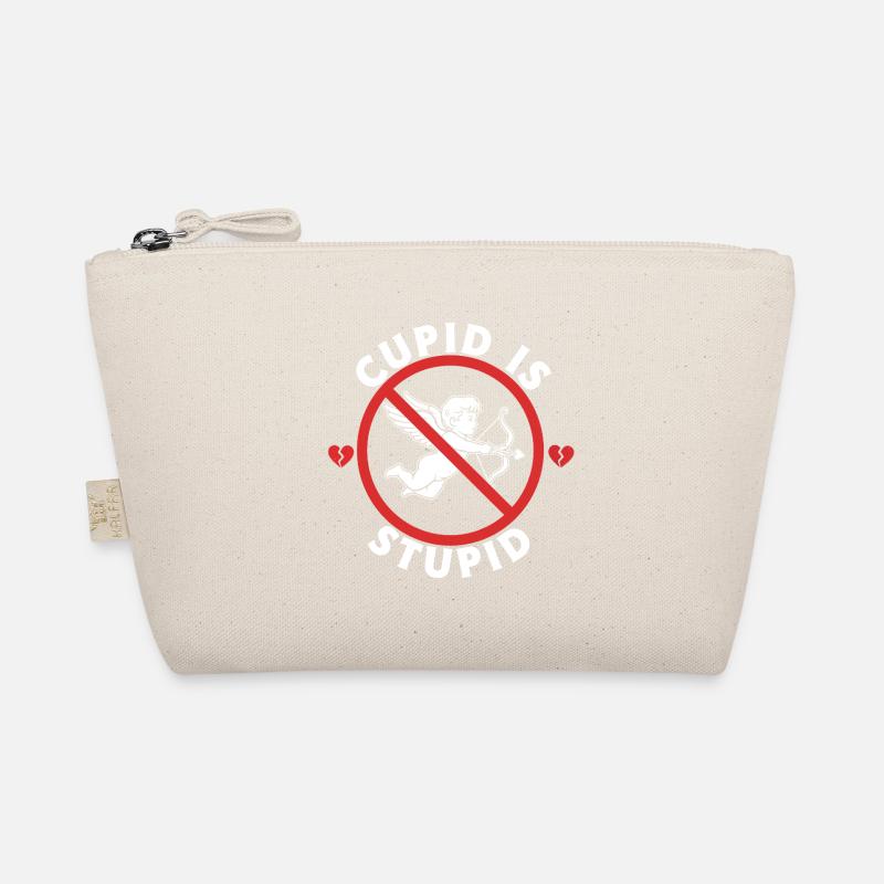 Cupid is stupid. Hate on Valentine's Day. Anti-Valenti Organic Pouch