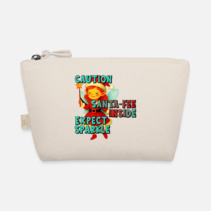 Caution: Santa-Fee Inside – Funny Christmas Fairy Organic Pouch