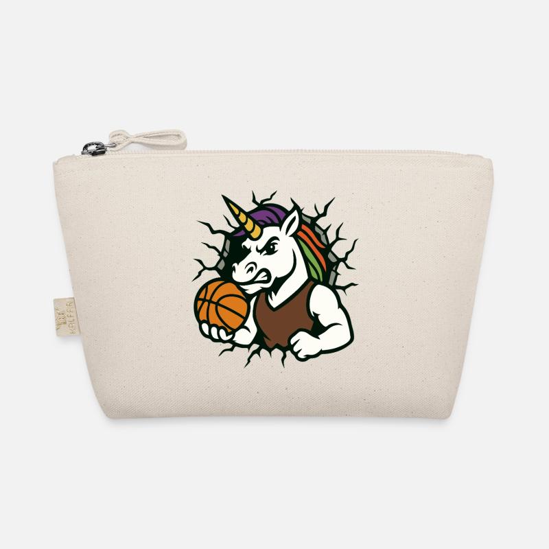 Unicorn Basketball-Maskottchen durchbricht den Durchbruch Bio-Täschchen