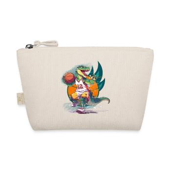 Basketball Dinosaur T-Rex Basketball Player - Organic Pouch - nature - Front