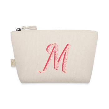 Initial M de fleurs roses - Trousse biologique - nature - Devant