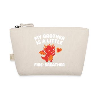 Sister Dragon Cute Sibling - Organic Pouch - nature - Front