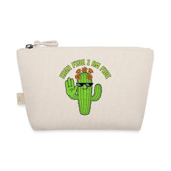 High Five Cactus 5th Birthday - Organic Pouch - nature - Front