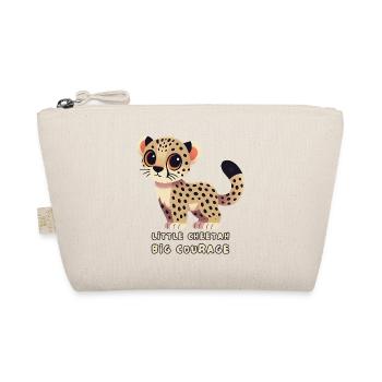 Little Cheetah, Great Courage - Organic Pouch - nature - Front