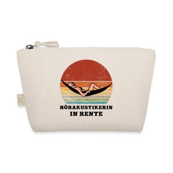 Pension: Hearing aid acoustician, pensioner, retirement, - Organic Pouch - nature - Front