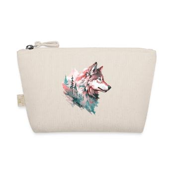 Wolf Wolfskopf Wald Natur Berge Wildnis Bunt - Bio-Täschchen - Natur - Vorne