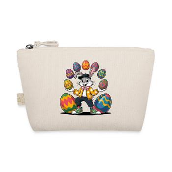 Easter bunny with colorful eggs - Organic Pouch - nature - Front